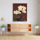 Hærdaceous Peony painting 4 :5 Vertical Premium Wall Art Canvas by MeriDeewar