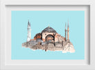 Hagia Sophia Illustration Painting - Meri Deewar 3 : 2 Horizontal Premium Wall Art Canvas by MeriDeewar