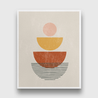 Half abstract geometric Painting 3 : 4 Vertical Premium Wall Art Canvas by MeriDeewar