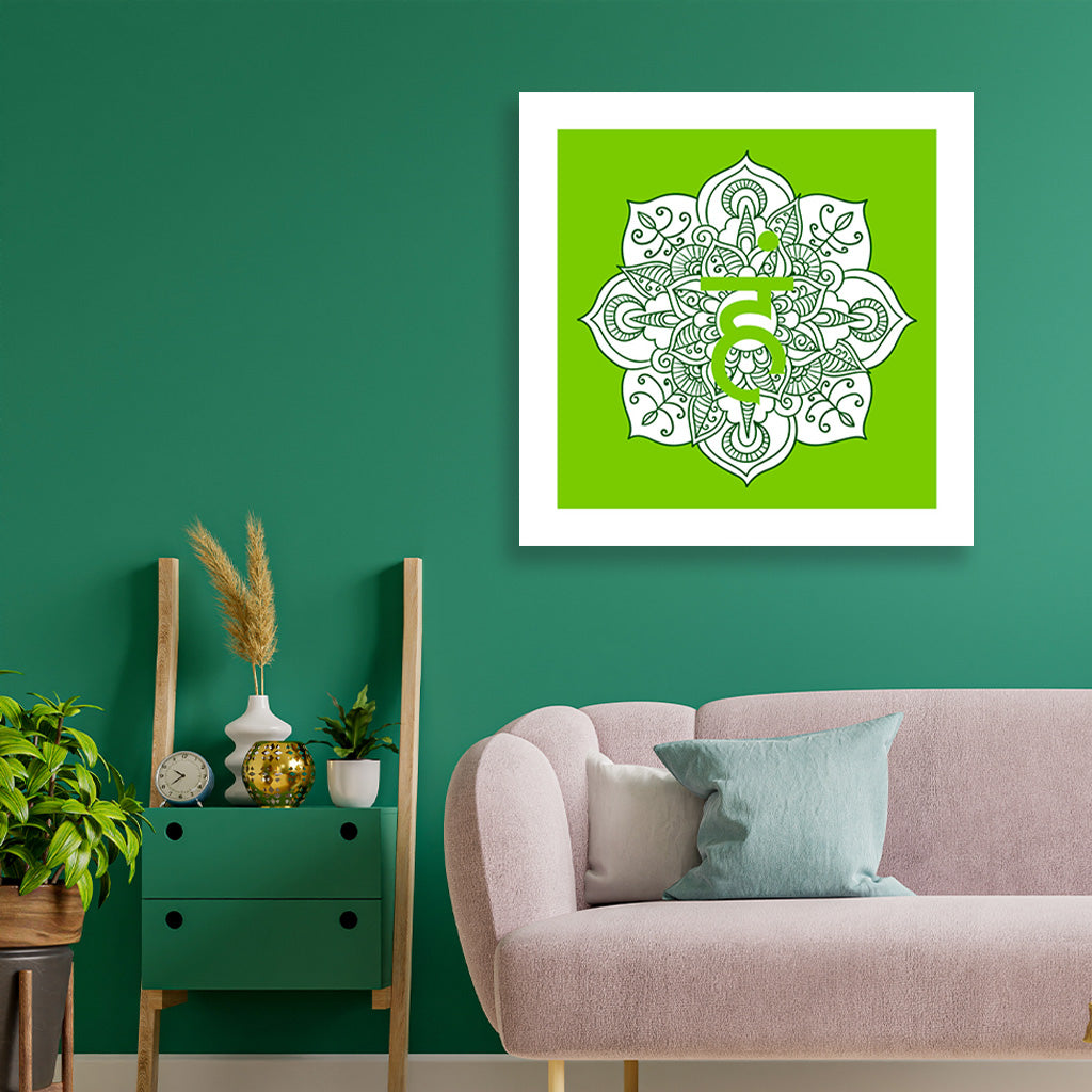 ham yoga chakra 1 : 1 Square Premium Wall Art Canvas by MeriDeewar