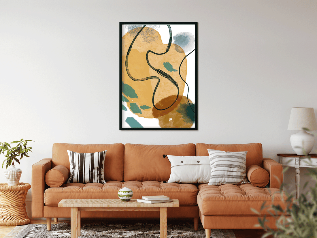 Hand drawn abstract Painting 4 X 5.5 Vertical Premium Wall Art Canvas by MeriDeewar
