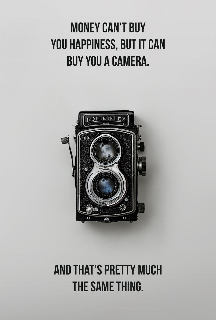 happiness is a camera poster Poster A3 / Poster Premium Wall Art Canvas by MeriDeewar
