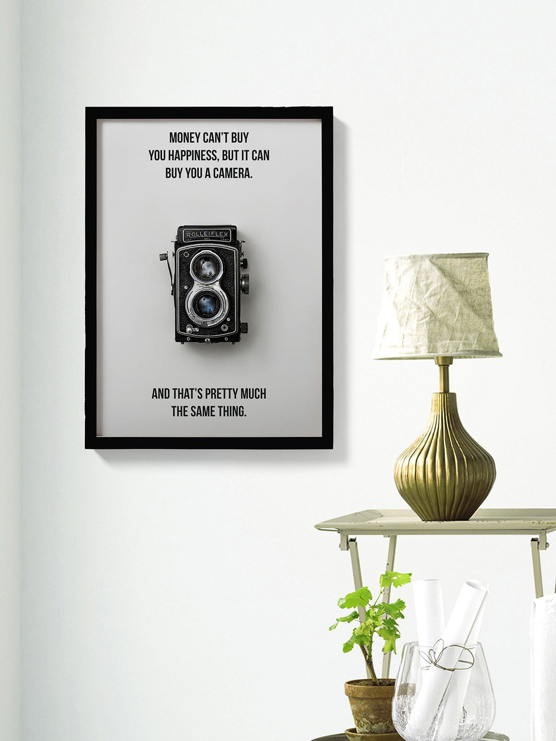 happiness is a camera poster Poster A3 / Poster Premium Wall Art Canvas by MeriDeewar