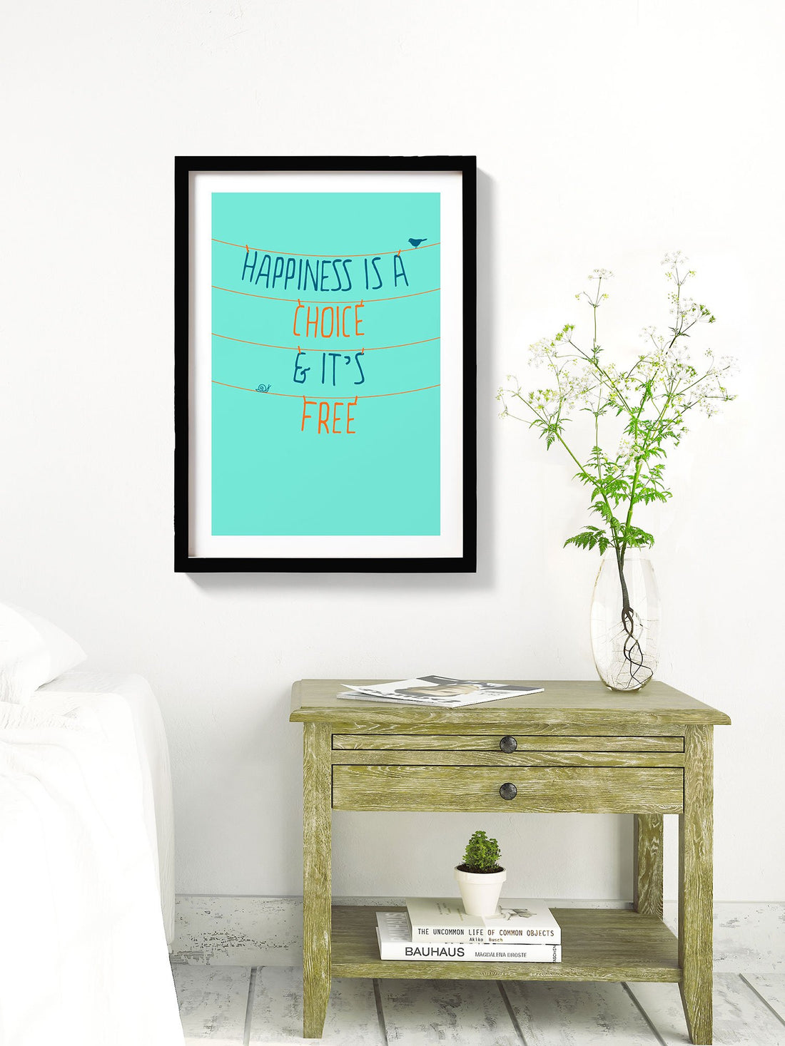 Happiness is choice and it's free Poster Poster A3 / Poster Premium Wall Art Canvas by MeriDeewar
