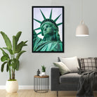 Head of Statue of Liberty Painting - Meri Deewar 2 : 3 Vertical Premium Wall Art Canvas by MeriDeewar