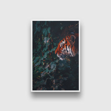 Headshot of Indochinese tiger Painting - Meri Deewar 2 : 3 Vertical Premium Wall Art Canvas by MeriDeewar