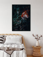 Headshot of Indochinese tiger Painting - Meri Deewar 2 : 3 Vertical Premium Wall Art Canvas by MeriDeewar