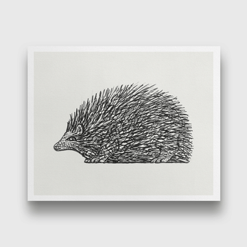 Hedgehog Painting 5 : 4 Horizontal Premium Wall Art Canvas by MeriDeewar