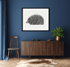 Hedgehog Painting 5 : 4 Horizontal Premium Wall Art Canvas by MeriDeewar