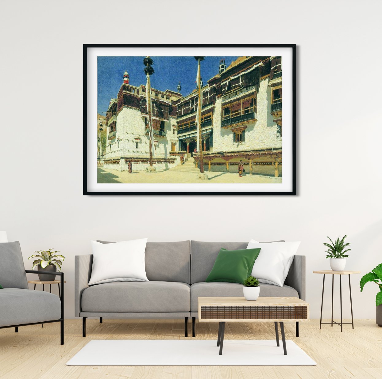 hemis monastery in ladakh Painting - Meri Deewar 3 : 2 Horizontal Premium Wall Art Canvas by MeriDeewar