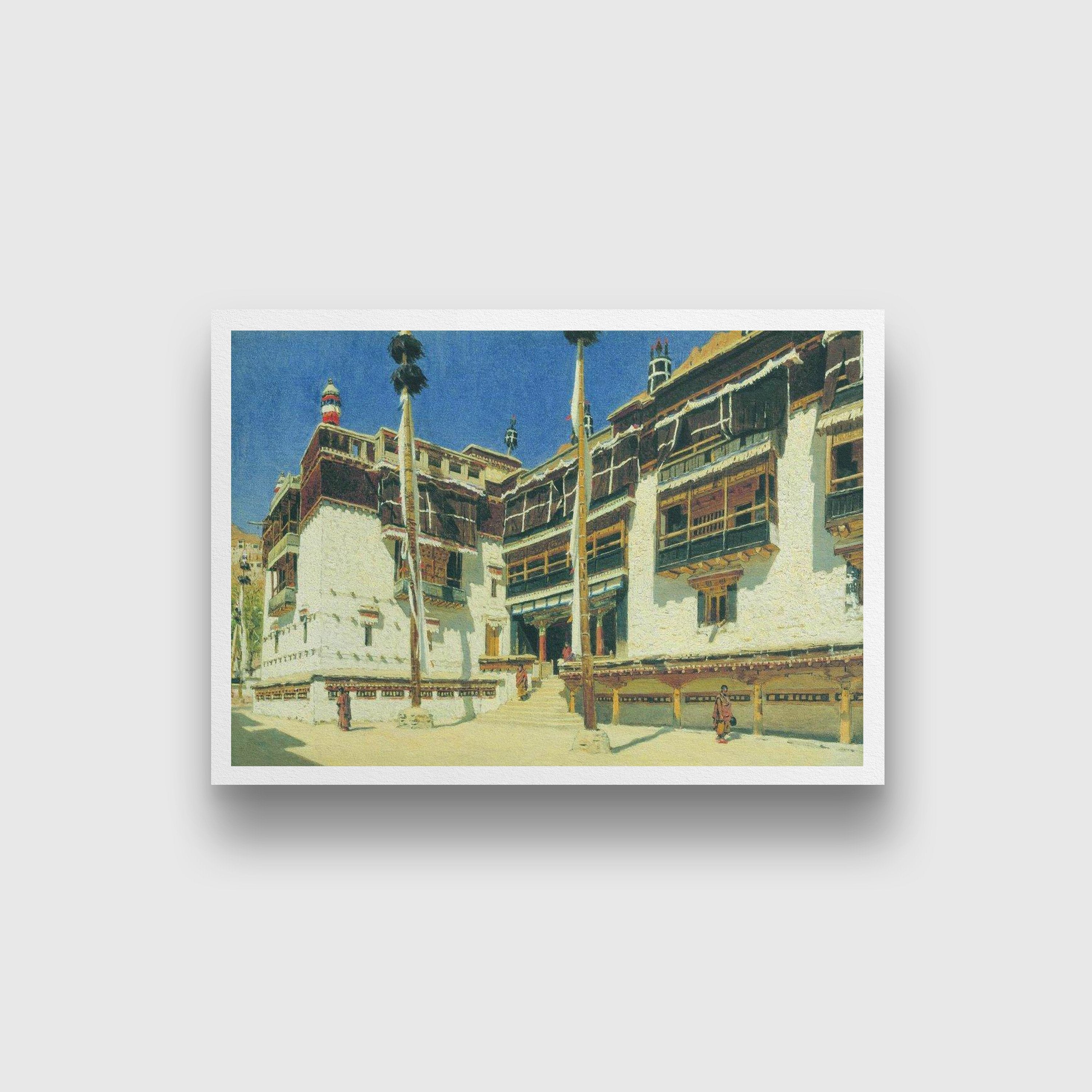 hemis monastery in ladakh Painting - Meri Deewar 3 : 2 Horizontal Premium Wall Art Canvas by MeriDeewar