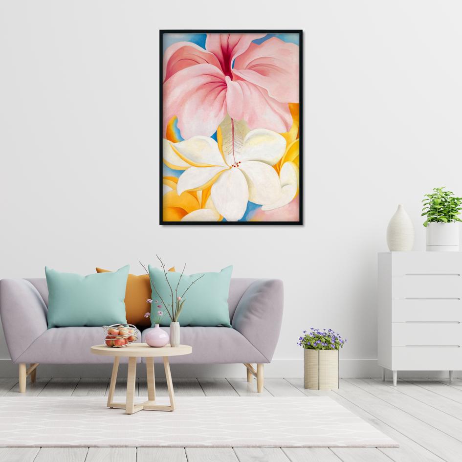 Hibiscus Painting - Meri Deewar 4 X 5.5 Vertical Premium Wall Art Canvas by MeriDeewar
