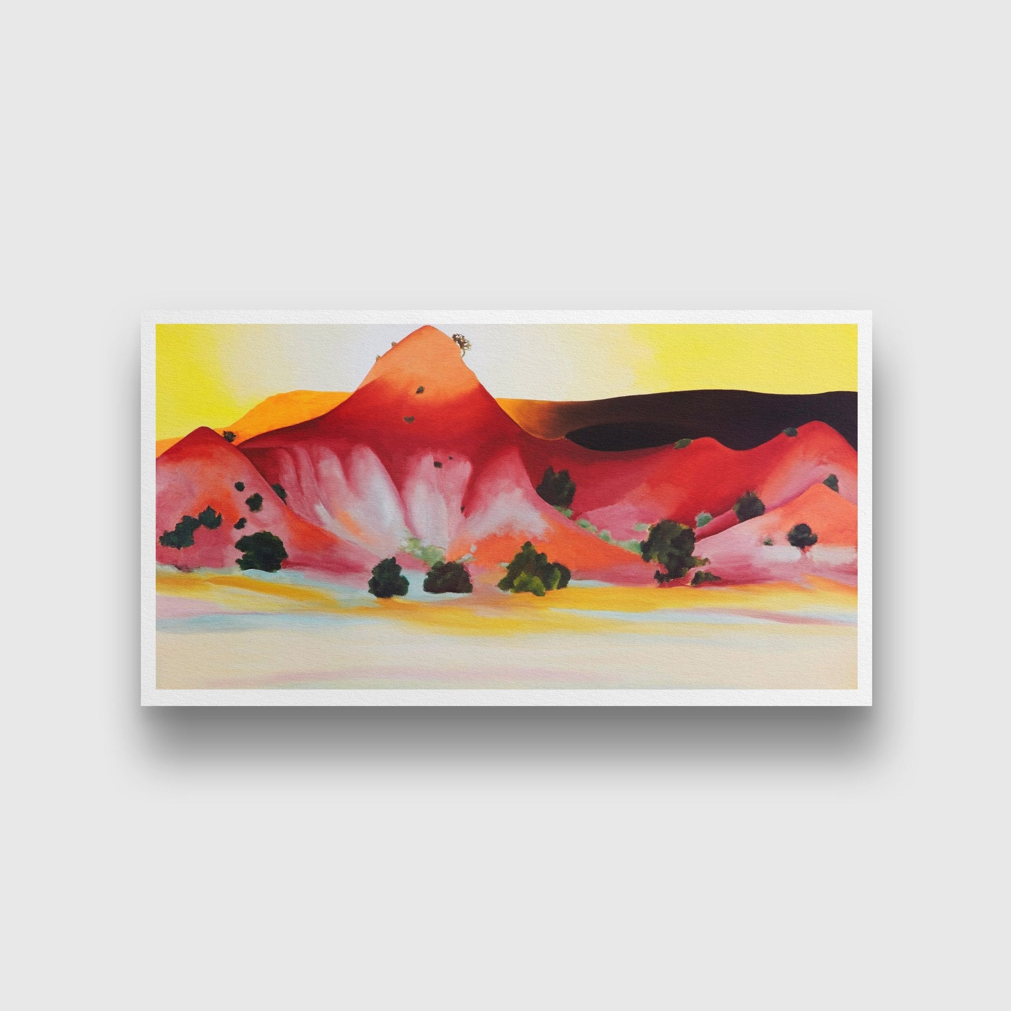 Hills and Mesa Painting - Meri Deewar 2 : 1 Horizontal Premium Wall Art Canvas by MeriDeewar