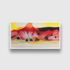Hills and Mesa Painting - Meri Deewar 2 : 1 Horizontal Premium Wall Art Canvas by MeriDeewar