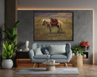 Himalayan ponies Painting - Meri Deewar 4 : 3 Horizontal Premium Wall Art Canvas by MeriDeewar