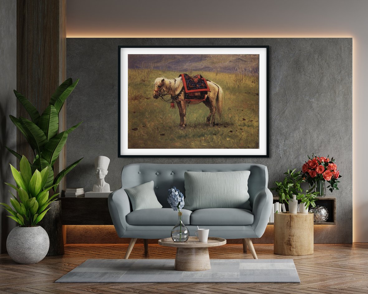 Himalayan ponies Painting - Meri Deewar 4 : 3 Horizontal Premium Wall Art Canvas by MeriDeewar