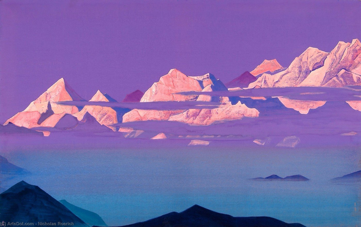 Himalayas Painting - Meri Deewar 3 : 2 Horizontal Premium Wall Art Canvas by MeriDeewar