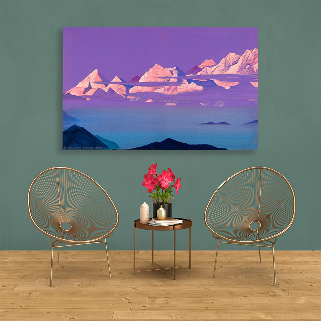 Himalayas Painting - Meri Deewar 3 : 2 Horizontal Premium Wall Art Canvas by MeriDeewar