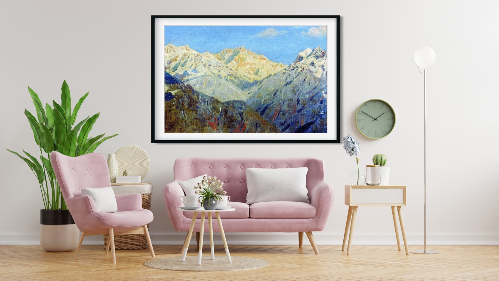 himalayas the main peak Painting - Meri Deewar 3 : 2 Horizontal Premium Wall Art Canvas by MeriDeewar