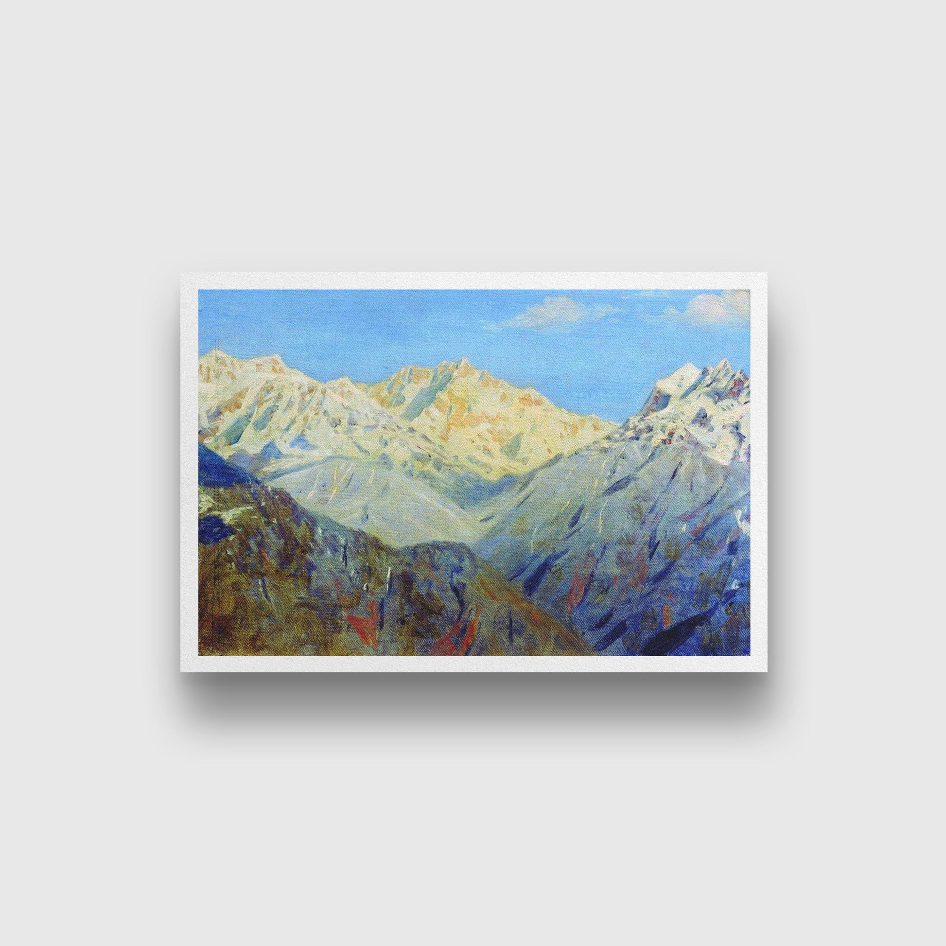 himalayas the main peak Painting - Meri Deewar 3 : 2 Horizontal Premium Wall Art Canvas by MeriDeewar