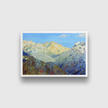 himalayas the main peak Painting - Meri Deewar 3 : 2 Horizontal Premium Wall Art Canvas by MeriDeewar
