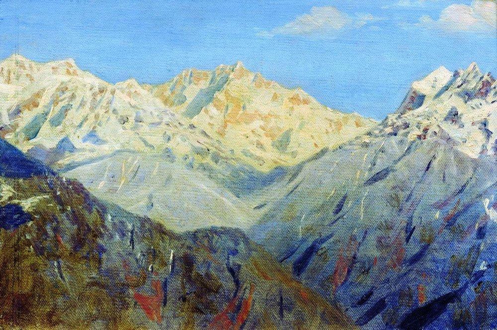 himalayas the main peak Painting - Meri Deewar 3 : 2 Horizontal Premium Wall Art Canvas by MeriDeewar