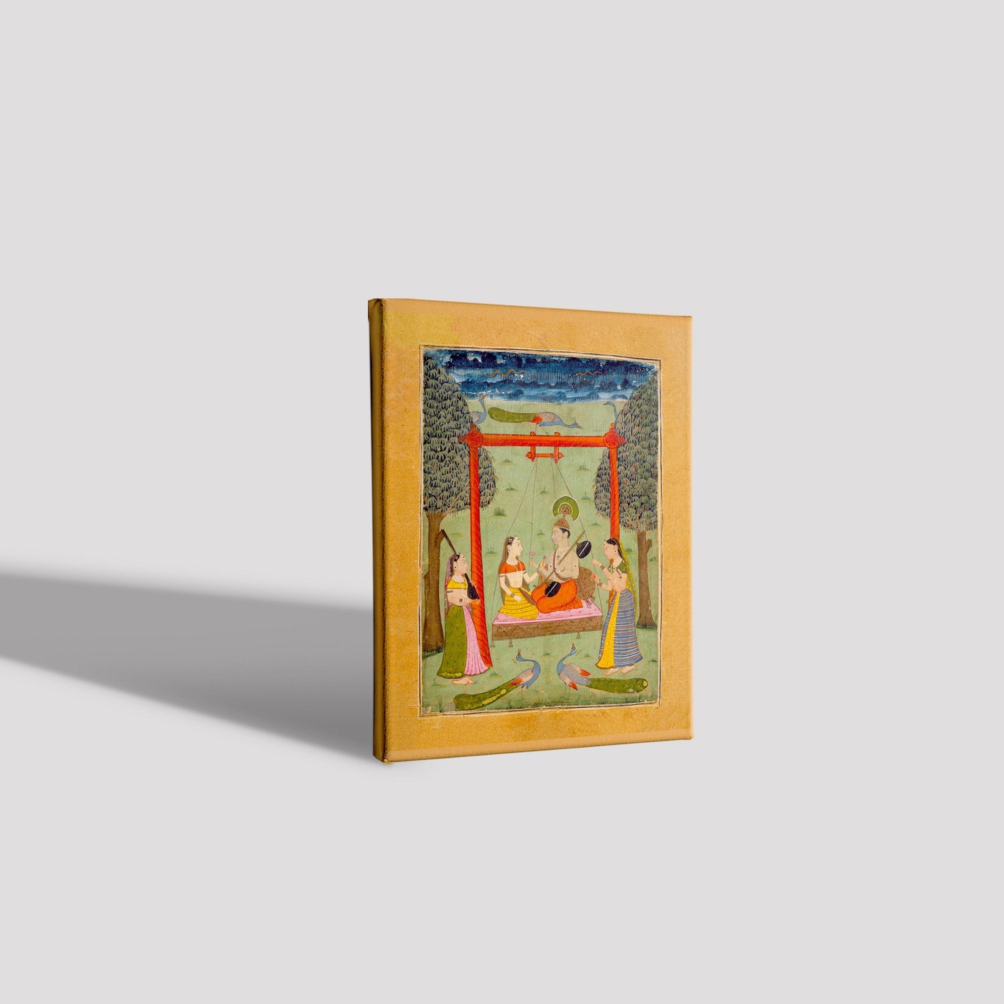 Hindola Raga, Folio from a Ragamala (Garland of Melodies) Painting - Meri Deewar 3 : 4 Vertical Premium Wall Art Canvas by MeriDeewar