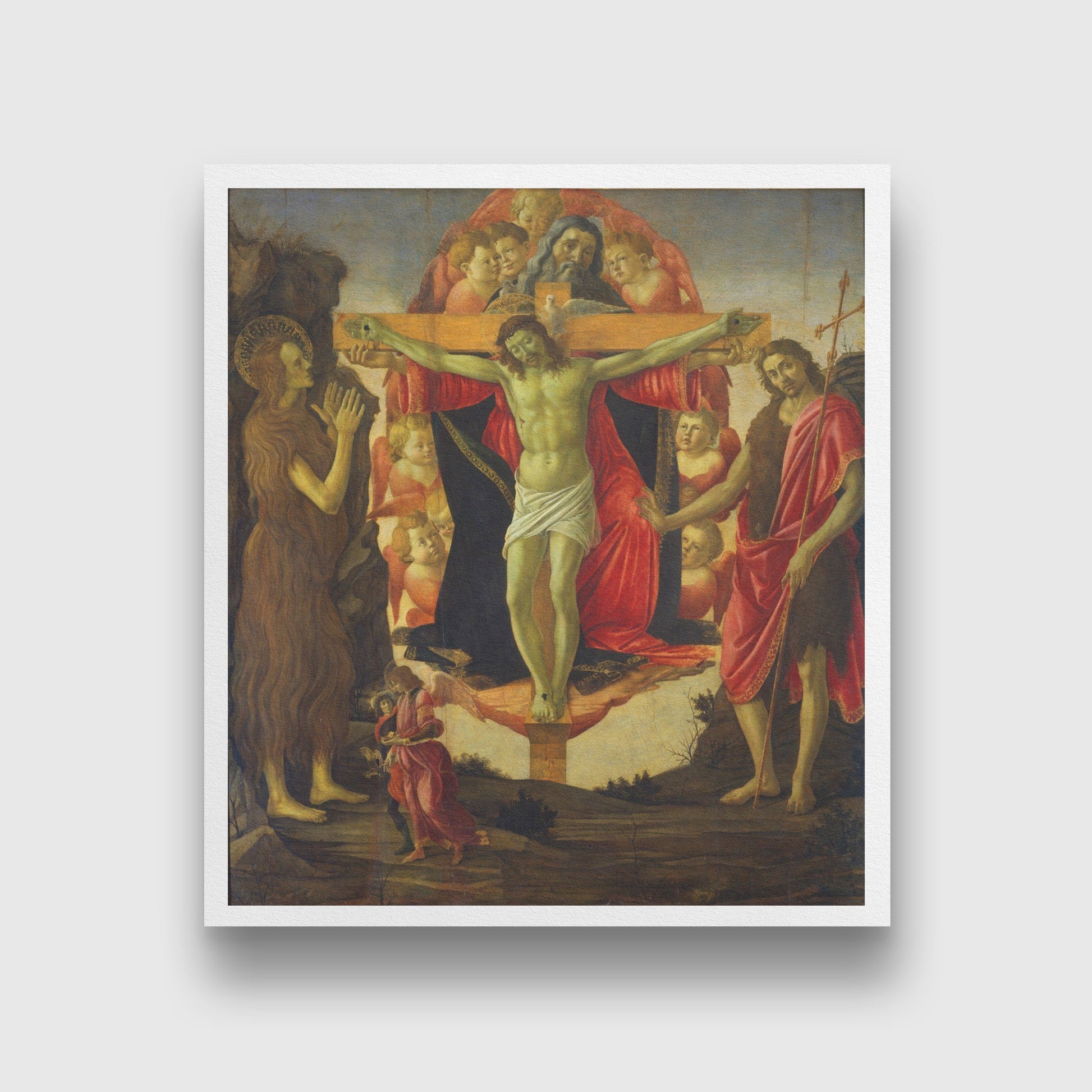 Holy Trinity Painting - Meri Deewar 1 : 1 Square Premium Wall Art Canvas by MeriDeewar