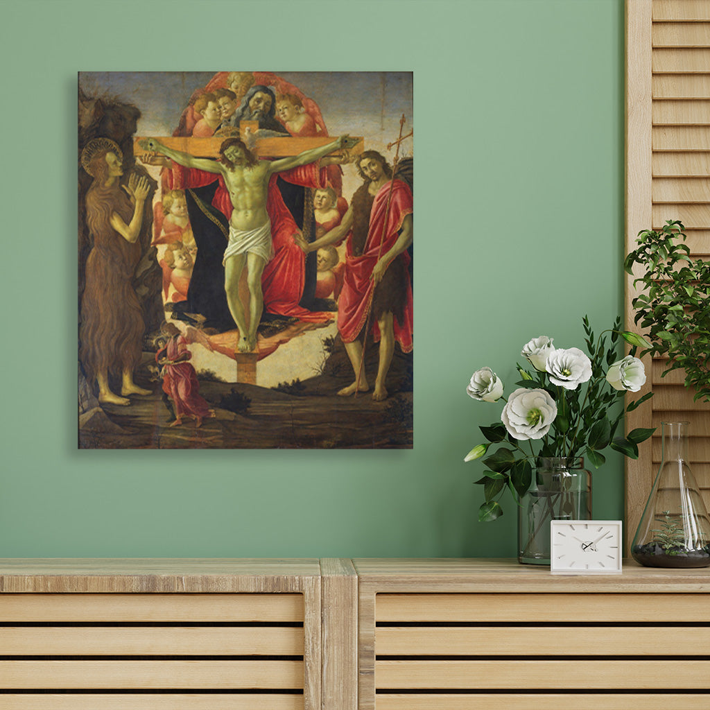 Holy Trinity Painting - Meri Deewar 1 : 1 Square Premium Wall Art Canvas by MeriDeewar