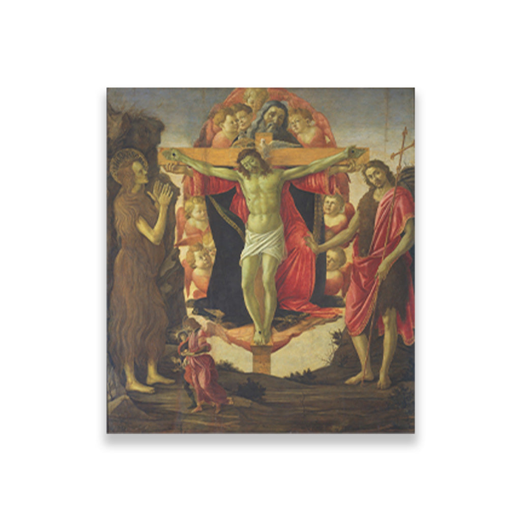 Holy Trinity Painting - Meri Deewar 1 : 1 Square Premium Wall Art Canvas by MeriDeewar