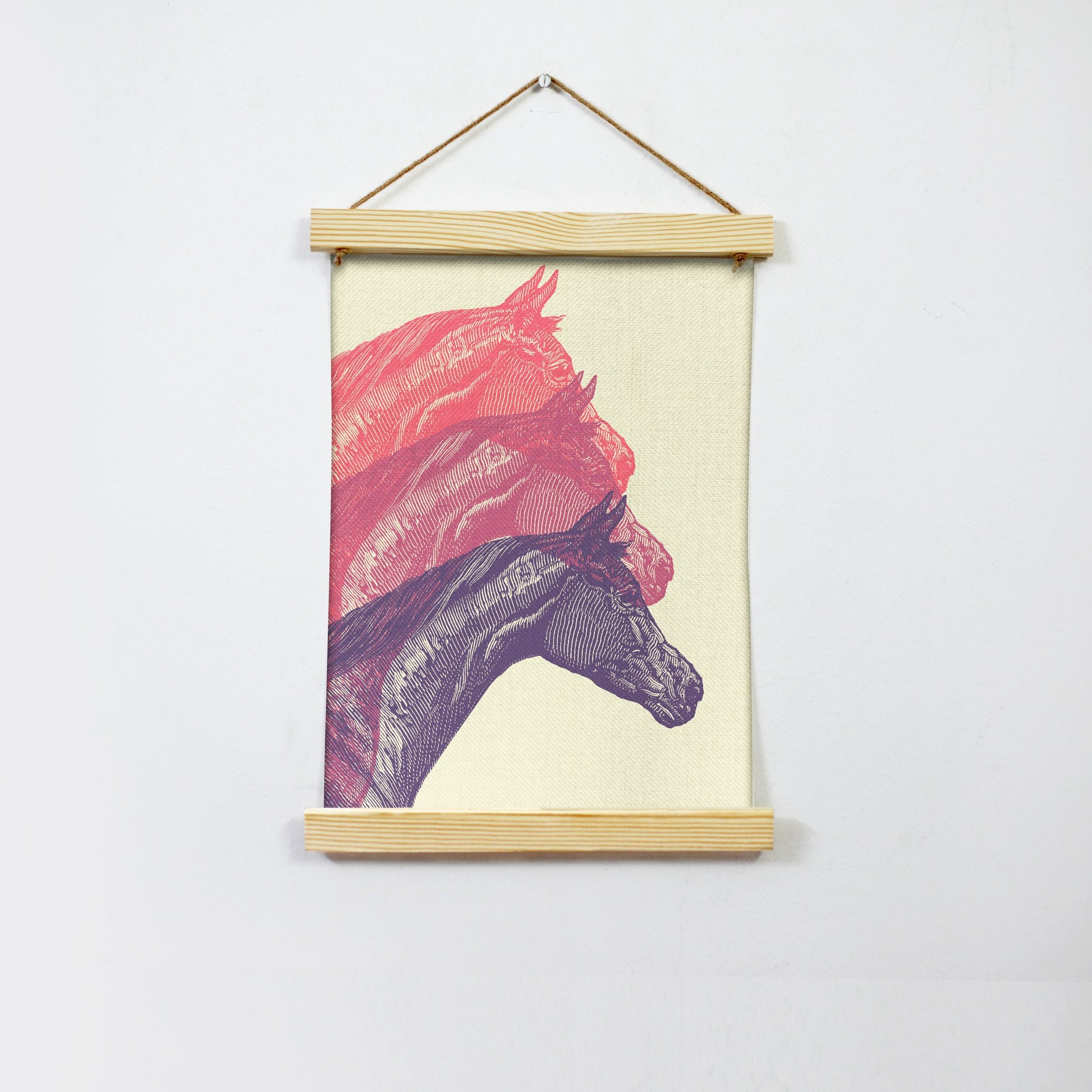 Horse Art Hanging Canvas Painting - Meri Deewar Hanging Canvas Premium Wall Art Canvas by MeriDeewar