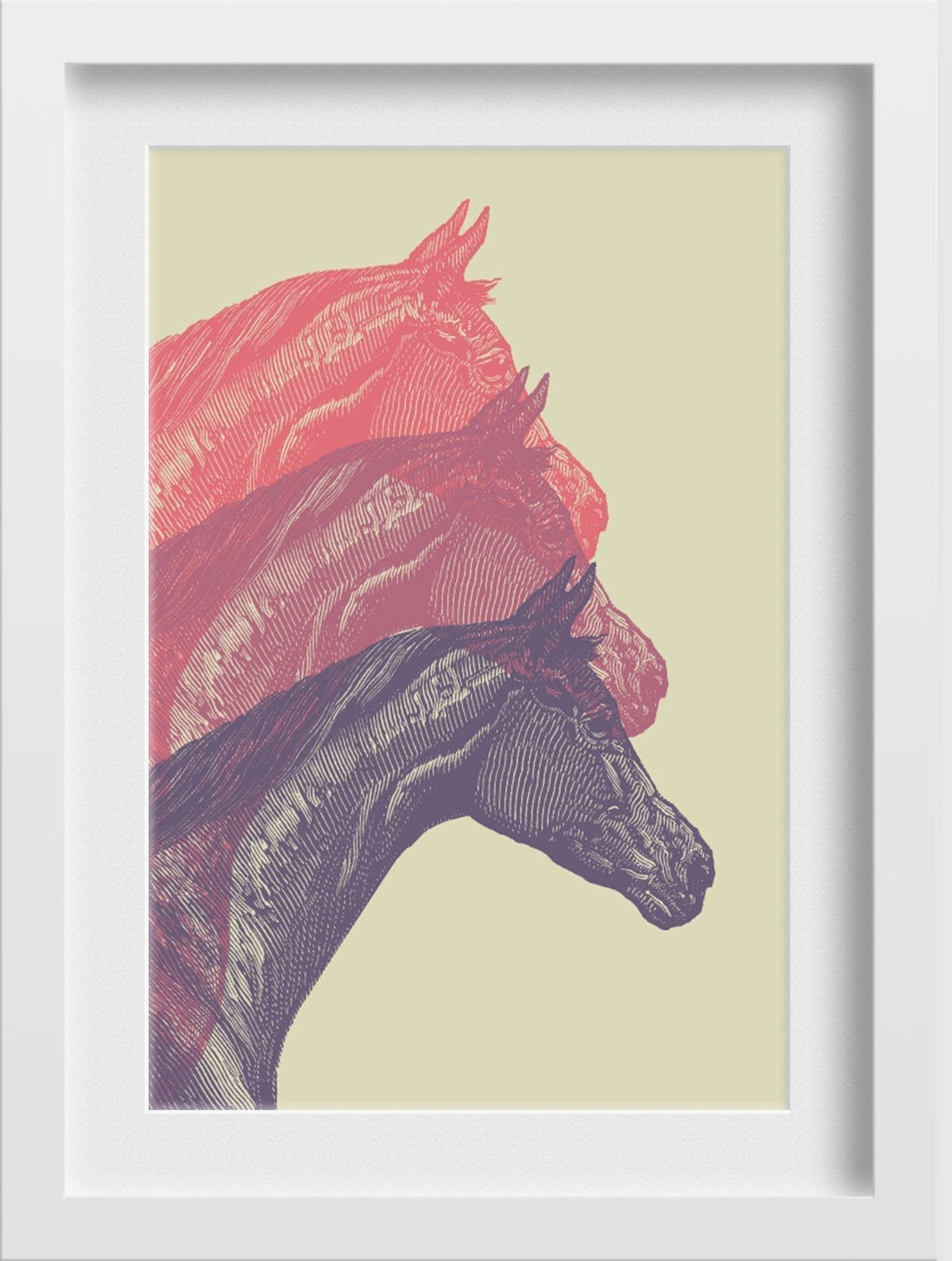 Horse Art Painting - Meri Deewar 2 : 3 Vertical Premium Wall Art Canvas by MeriDeewar