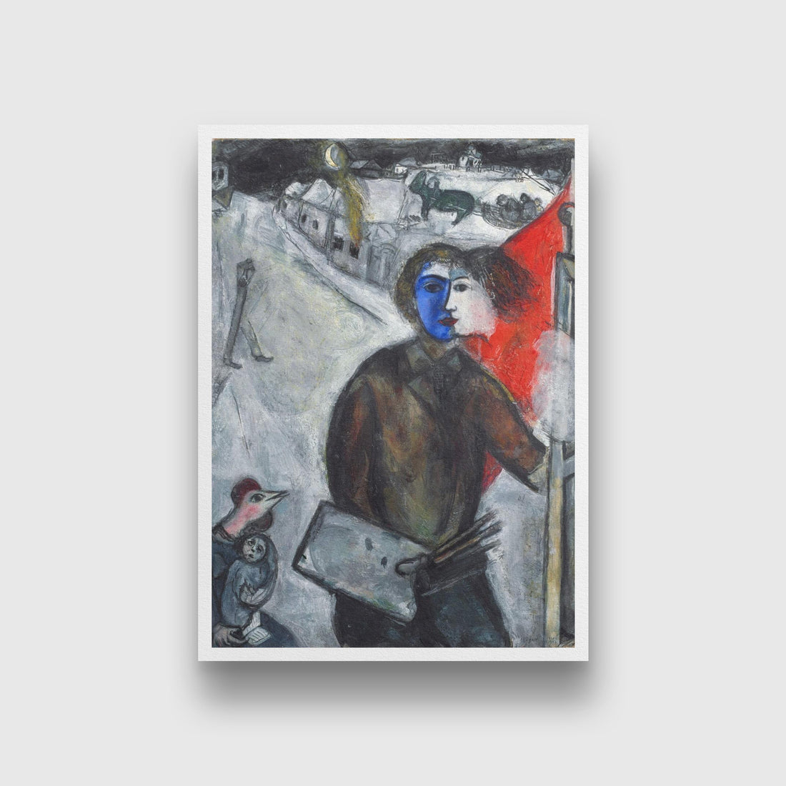 hour between wolf and dog Painting - Meri Deewar 3 : 4.2 Vertical Premium Wall Art Canvas by MeriDeewar
