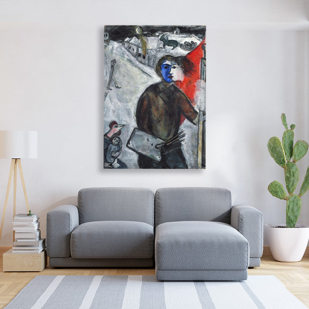 hour between wolf and dog Painting - Meri Deewar 3 : 4.2 Vertical Premium Wall Art Canvas by MeriDeewar