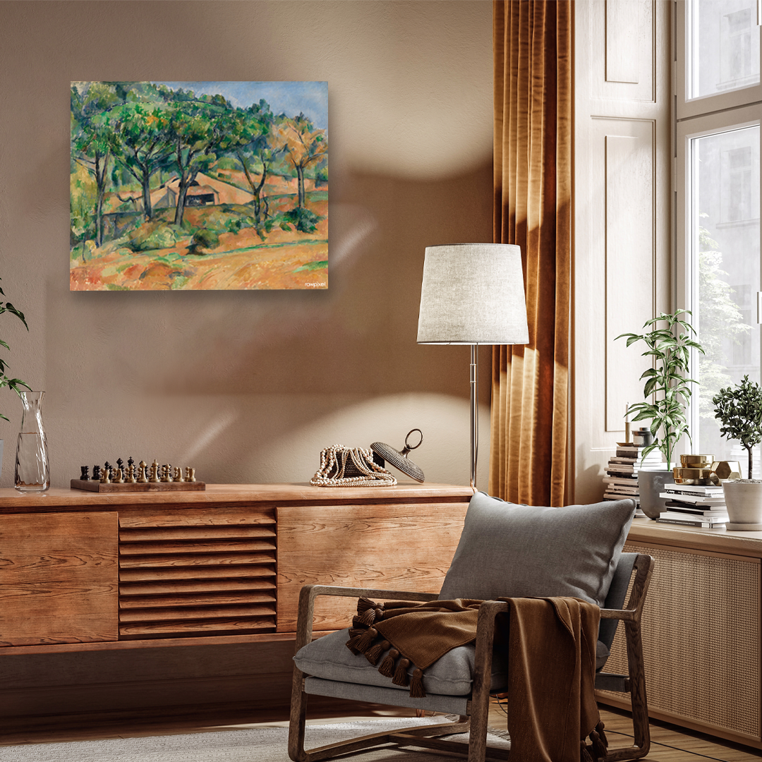 House in Provence Painting 5 : 4 Horizontal Premium Wall Art Canvas by MeriDeewar