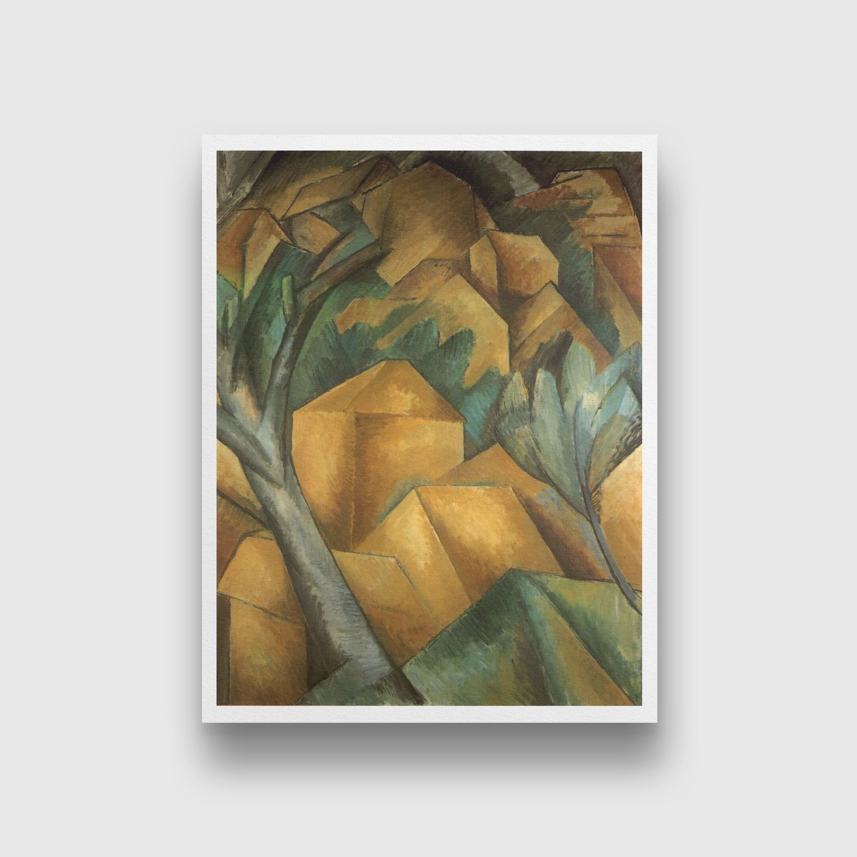 Houses of Estaque Painting - Meri Deewar 3 : 4 Vertical Premium Wall Art Canvas by MeriDeewar