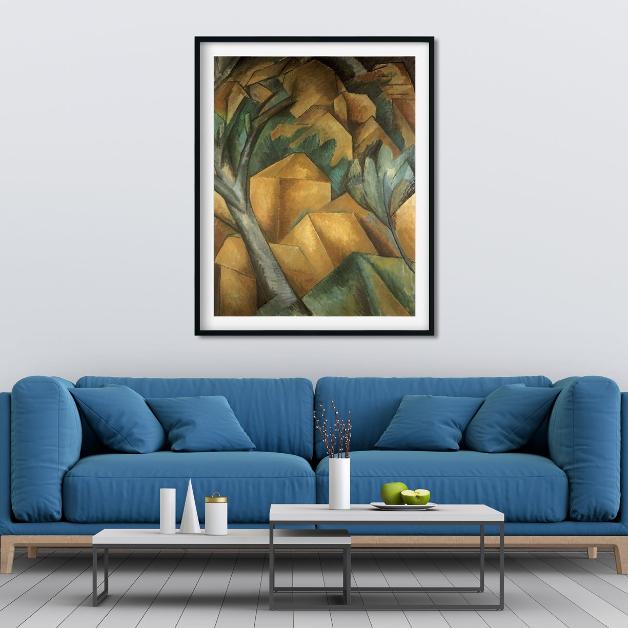 Houses of Estaque Painting - Meri Deewar 3 : 4 Vertical Premium Wall Art Canvas by MeriDeewar