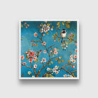 Humming bird and Groom Painting - Meri Deewar 1 : 1 Square Premium Wall Art Canvas by MeriDeewar