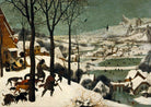 Hunters In The Snow Painting - Meri Deewar 4 : 3 Horizontal Premium Wall Art Canvas by MeriDeewar