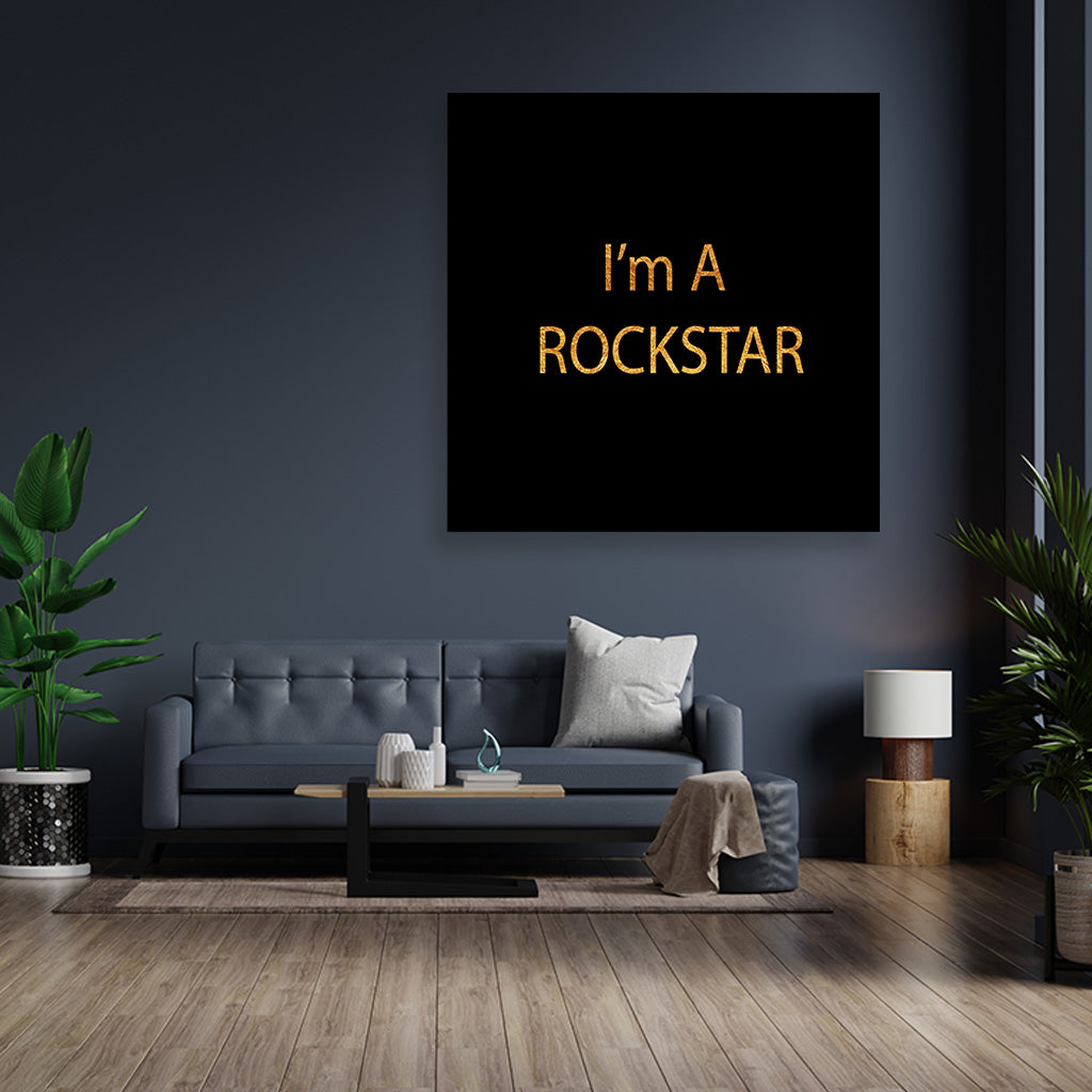I-am-rockstar duo collection-1 1 : 1 Square Premium Wall Art Canvas by MeriDeewar