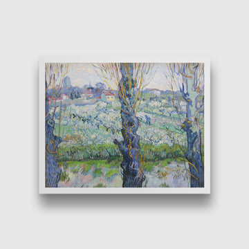 iew of Arles, Flowering Orchards (1889) famous landscape painting
