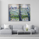 iew of Arles, Flowering Orchards (1889) famous landscape painting 5 : 4 Horizontal Premium Wall Art Canvas by MeriDeewar