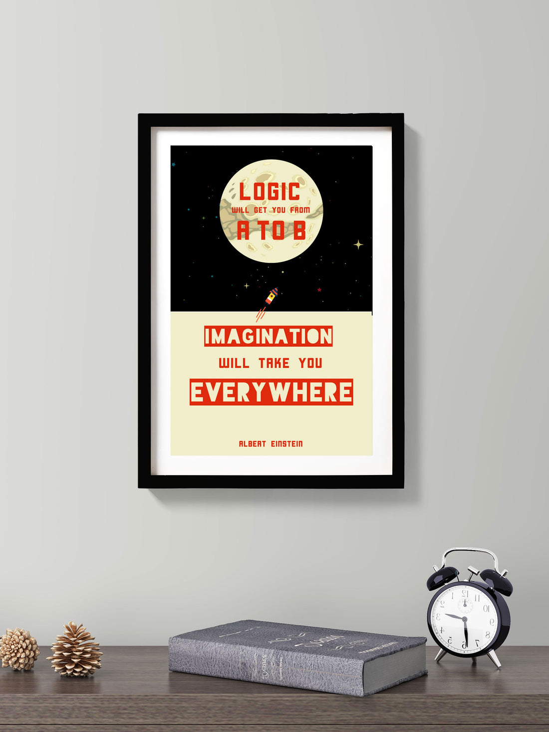 Imagination albert einstein Poster Poster A3 / Poster Premium Wall Art Canvas by MeriDeewar