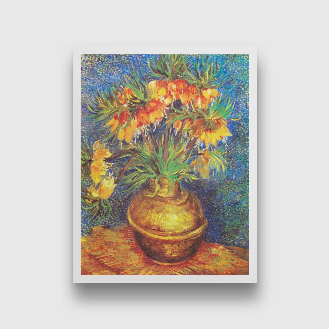 Imperial Fritillaries in a Copper Vase (1887) famous painting 3 : 4 Vertical Premium Wall Art Canvas by MeriDeewar