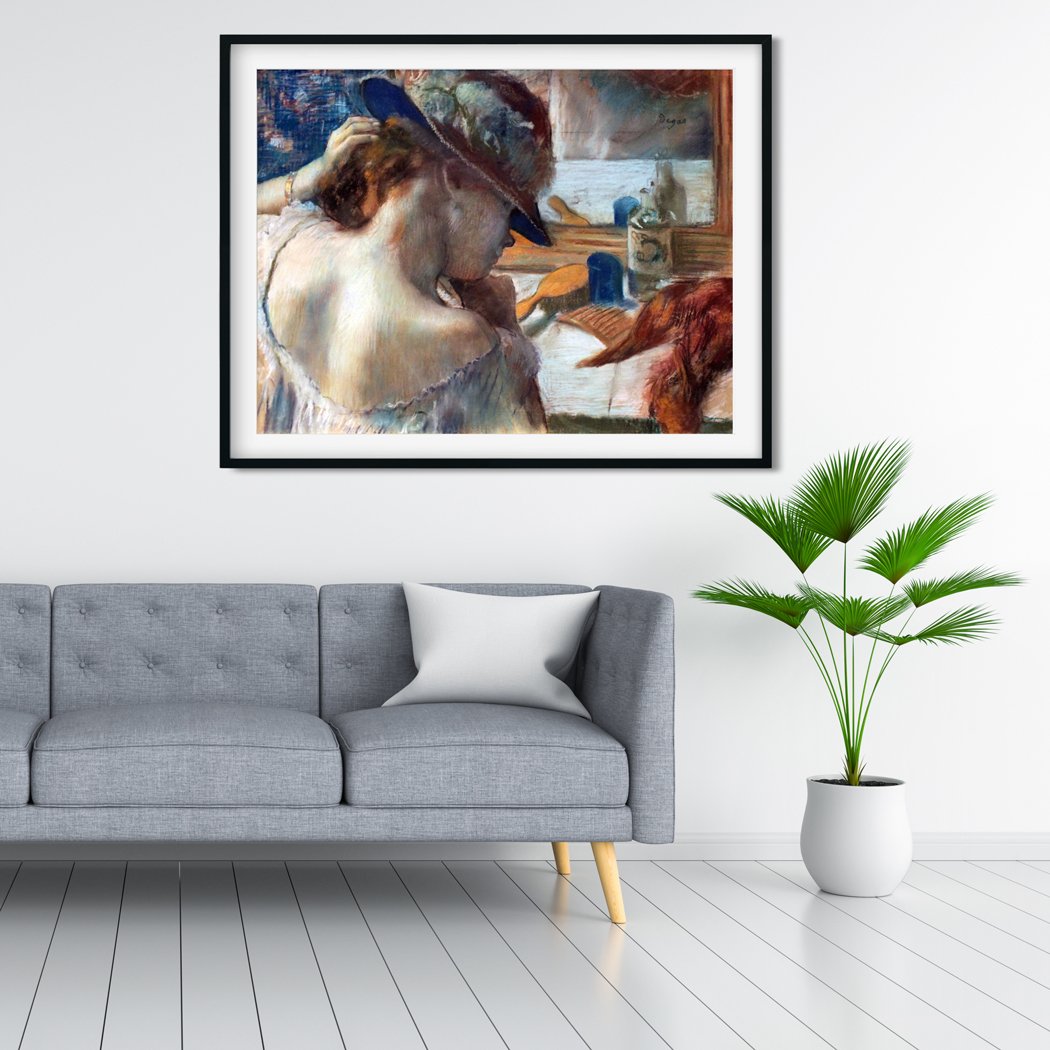 In Front Of The Mirror Painting - Meri Deewar 4 : 3 Horizontal Premium Wall Art Canvas by MeriDeewar