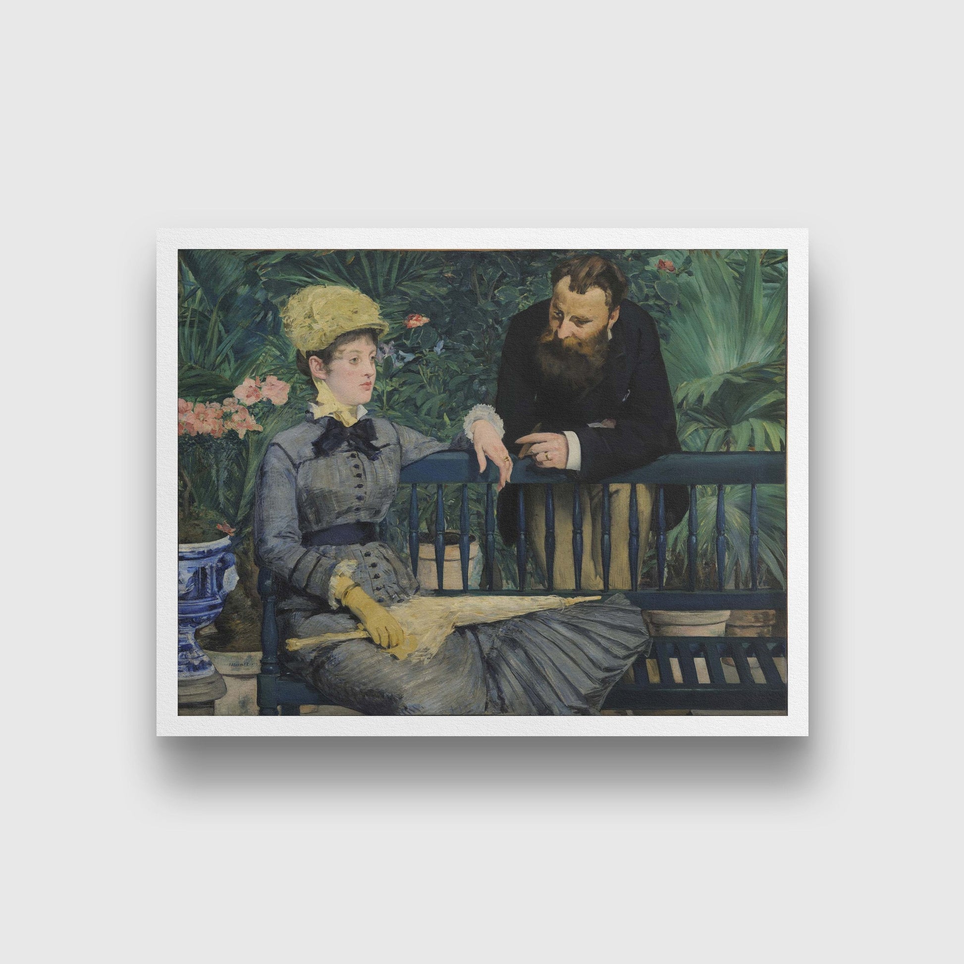 In the Conservatory Painting - Meri Deewar 4 : 3 Horizontal Premium Wall Art Canvas by MeriDeewar