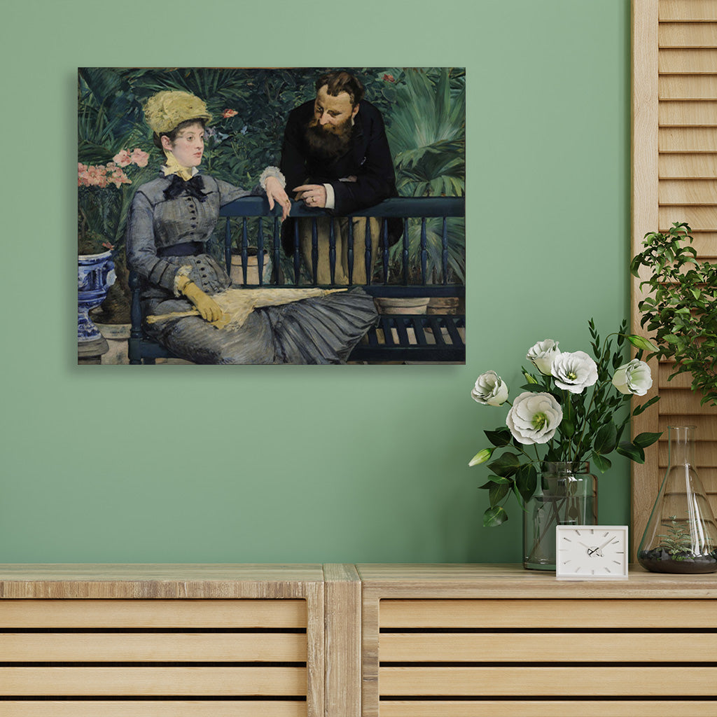In the Conservatory Painting - Meri Deewar 4 : 3 Horizontal Premium Wall Art Canvas by MeriDeewar