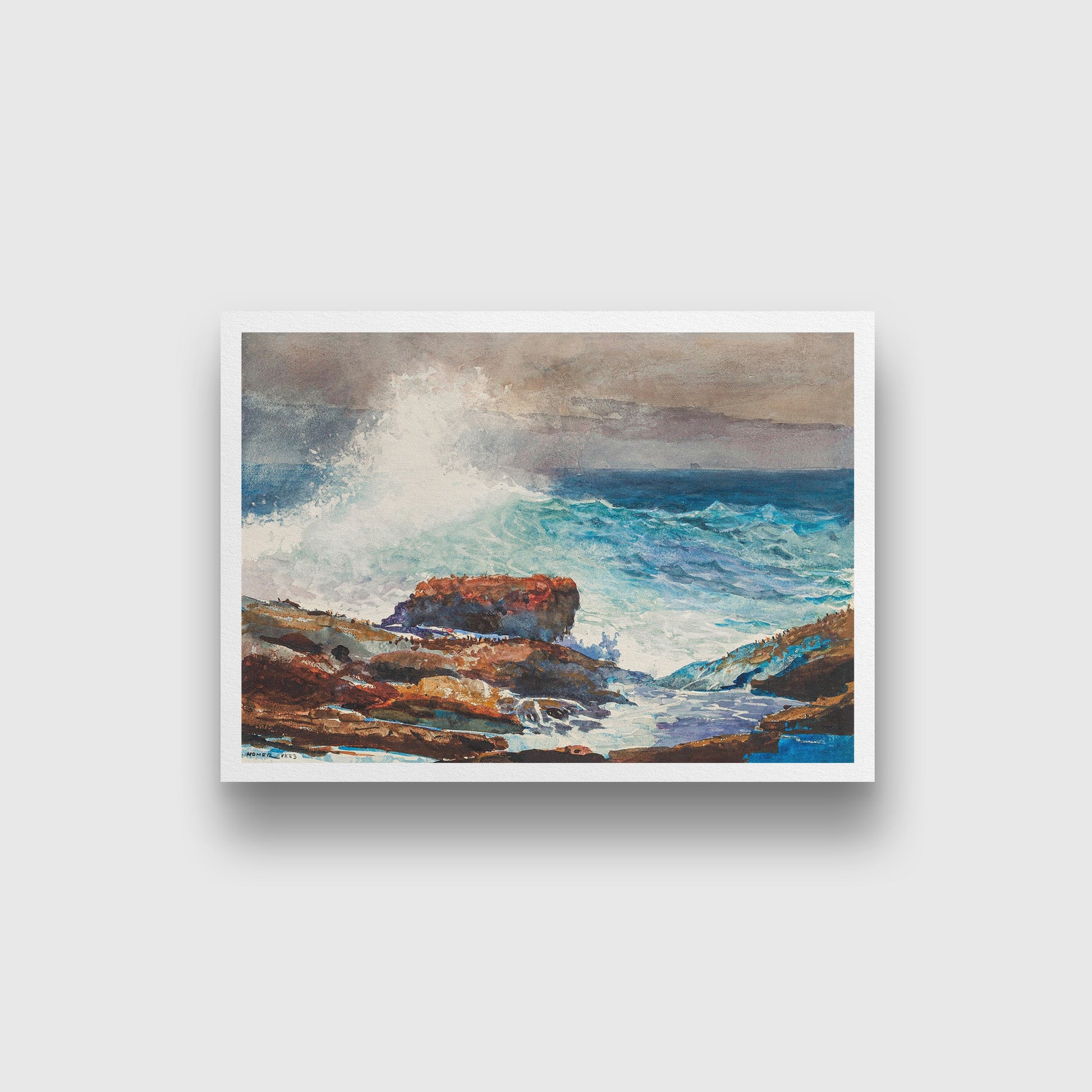 Incoming Tide Scarboro Maine painting - Meri Deewar 3 : 2 Horizontal Premium Wall Art Canvas by MeriDeewar