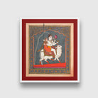 Indian Artistry Painting Mahadev Parvati Miniature - MeriDeewar 1 : 1 Square Premium Wall Art Canvas by MeriDeewar