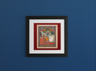Indian Artistry Painting Shrikrishna Gopika Miniature | MeriDeewar 1 : 1 Square Premium Wall Art Canvas by MeriDeewar